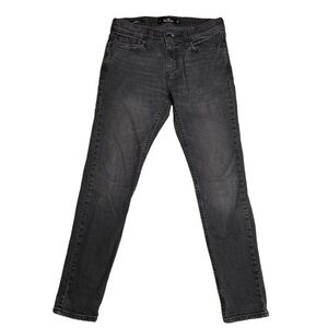 Hollister Epic Flex Mens Jeans Faded Black Wash Skinny Jeans Size 29 x 30